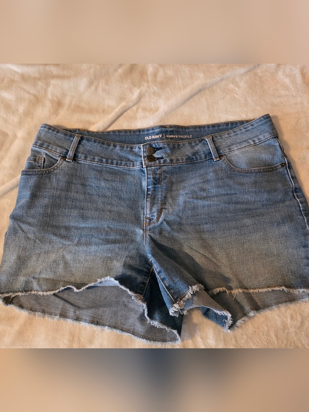 Old Navy Curvy Light Blue Denim Shorts